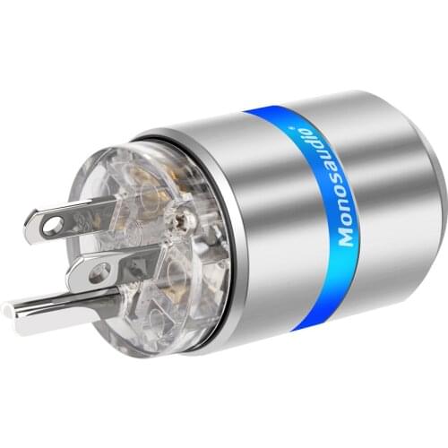 M107R/F107R High Clear Red Copper Rhodium Plated US Power Cord Plug American Power Connector For Audio Video Plug