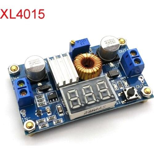 XL4015 75W DC-DC 5A Voltage Regulators Module Adjustable Buck Module With Voltmeter Display