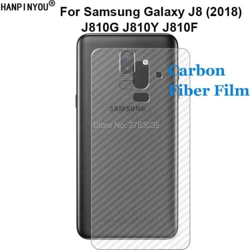For Samsung Galaxy J8 (2018) J810 6.0" 3D Anti-fingerprint Carbon Fiber Back Film Rear Screen Protector (Not Tempered Glass)
