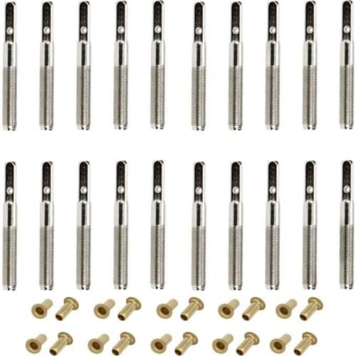 20 Pcs Lyre Harp Tuning Pin Nails with 20 Pcs Rivets Set for Lyre Harp Small Harp Musical Stringed Instrument