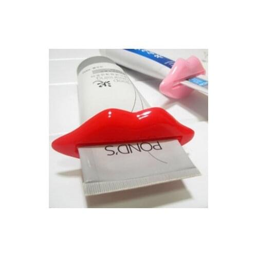 2020 Top Sale Sexy Hot Lip Kiss Bathroom Tube Dispenser Toothpaste Cream Squeezer Home Tube Rolling Holder Squeezer 1PCS