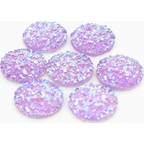 Free Shipping 10mm 100pcs Multi AB Color Flatback Resin Round Stone Beads,Flatback Resin Rhinestone For DIY Decoration