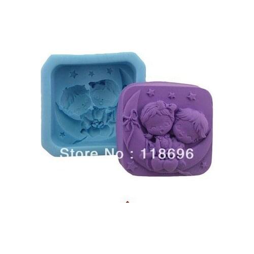 Free shipping angel silicon soap mold Cake decoration mold Cake mold manual soap mold NO.SO-024