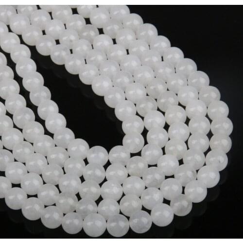 Wholesale Natural Stone Beads Frost White Jades Beads DIY Hand Made Fine Jewelry Accessory GEM Stone Beads