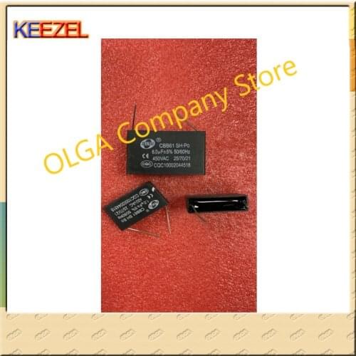 CBB61 pin 1UF / 1.2 / 1.5 / 2/3/4/5 / 6UF 450V air conditioner fan start capacitor pin 2PCS -1lot