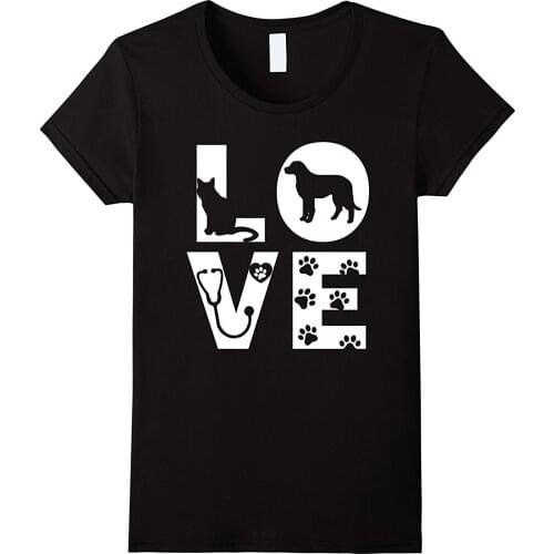 Vet Tech Love Animals Veterinarian Technician T-Shirt Men T Shirt Kawaii Tops Tee Male Cotton T Shirts Streetwear
