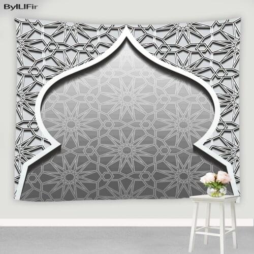 Retro Moroccan Arched Door Tapestry Living Room Bedroom Decor Wall Hanging Screen Art Building Decoration Background Study Mural