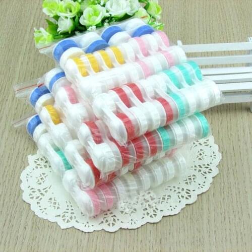 LIUSVENTINA Portable Wholesale Solid Cute Simple Contact Lens Case for Color Lenses Gift for Girls 20pcs/lot Random Mix Color