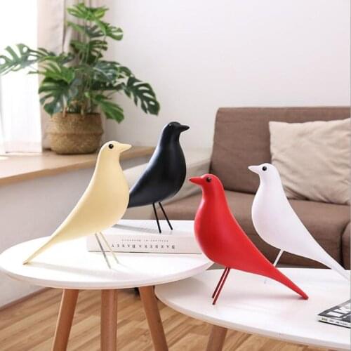Fashion resin colored bird crafts, simple Nordic home living room decorations and dove ornaments Dove of peace