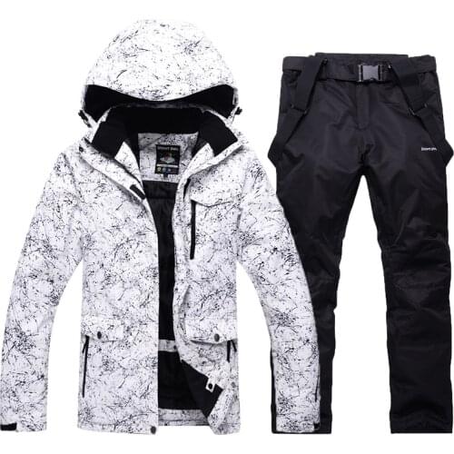 Men and women ski suits adult ski pants waterproof warm thick
