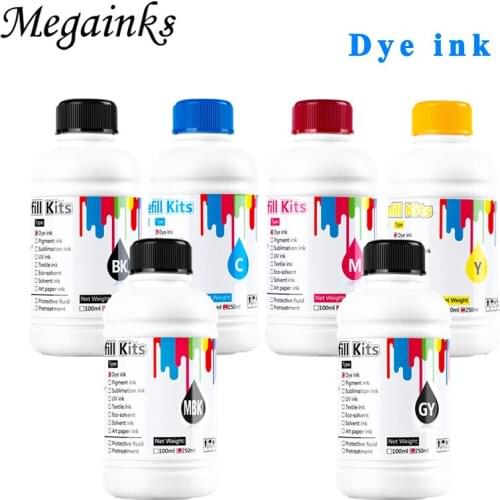 250ML Per set Dye Ink for HP 727 for HP T610 T770 T790 T1100 T1120 T1200 T1300 T2300 T920 T1500 T2500 T930 T1530 T2530 Printer