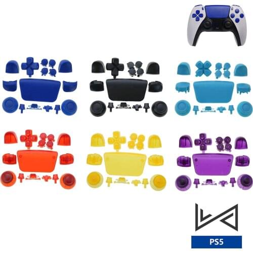 10 Set Joystick Key For PS5 Gamepad Buttons For PS5 Game Controller Cap D-pad Cover L1 R1 L2 R2 Trigger Thumbstick Full Kit