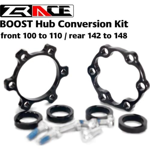 Boost Hub set for conversion of front wheel 100mm conversion 110mm, rear wheel 142mm conversion 148mm, 6 dedicated screws