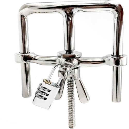 Pword Locks Metal Adjustable Female Handcuffs Stainless Steel Wrist Cuffs Adult Sex Games Bondage Restraints BDSM Sex Toy 428