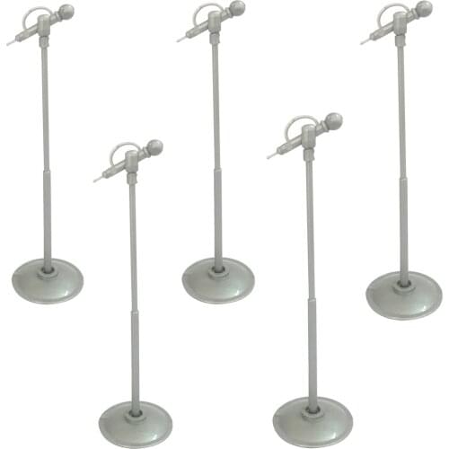 NK 5 Pcs/ Set Cute Mini Plastic Microphone Model Dollhouse Miniature Furniture Accessorie For Barbie Doll 1:12 Doll KTV Toys 4X