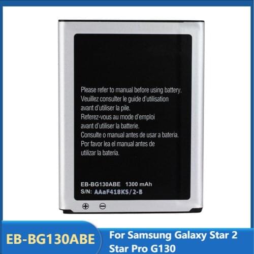 Original Replacement Phone Battery EB-BG130ABE For Samsung Galaxy Star 2 Star Pro Star2 G130 NFC Rechargeable Batteries 1300mAh