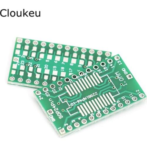 5Pcs Adapter plate SOP24 0805 SOP conversion DIP conversion board 1.0mm pitch