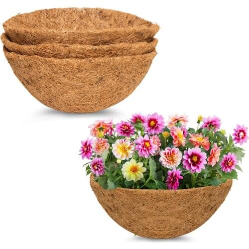 Flower Pot Basket Liners Hanging Coconut Vegetable Flower Pot Basket Liners Planter Garden Flower Basket Pot Art Crafts