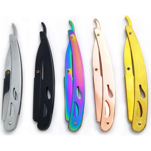 5-color professional hair removal razor for men and women to shave legs and hairdressing barber tools retro shaver and blade