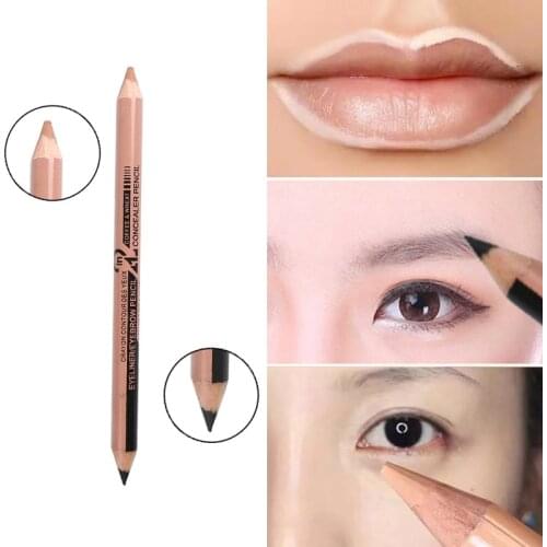Professional Double-end Waterproof Eyebrow Pencils + Base Makeup Contour Face Concealer Pencils Cosmetics Makeup 3 Color