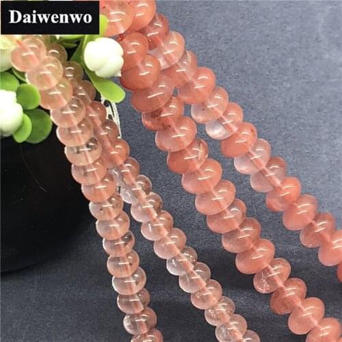 Glass Cherry Quartz Beads 4*6.5mm 5*8.5mm Natural Loose Stone DIY Bracelet