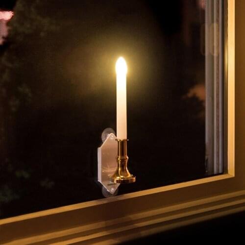 Solar Powered Led Lamp Solar Candle lights With Panel Indoor Decorative Lighting On Window Fashion Flick Garden