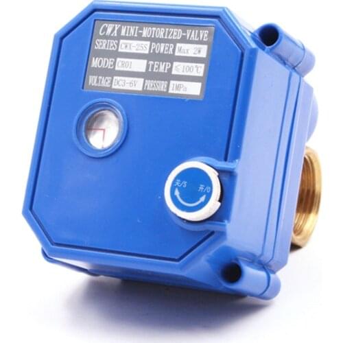 Visual indicator CWX-25S 3-6v CR02 1/2" two way brass motorized micro motor ball valve for irrigation system