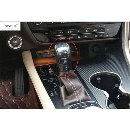 Lapetus Carbon Fiber Look Interior Refit Kit For LEXUS NX 200 300h 2015 - 2020 Gear Hanlde Shift Knob Cover Trim Accessories