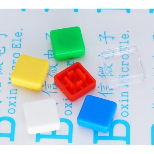 50pcs A14 square button cap 12 * 12 * 7.3 square head dedicated button cap square red yellow blue green white