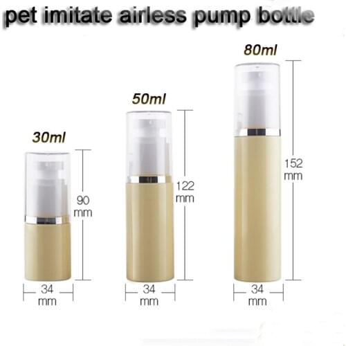 80ml 30pcs/lot Beige PET lotion bottle, simulation of empty bottles, plastic lotion bottle, packing bottle