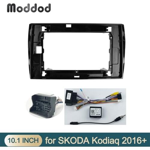 Car Radio Fascias Fit 2017 SKODA KODIAQ 10.1 inch Stereo GPS DVD Player Install Surround Trim Panel Dashboard Frame Bezel