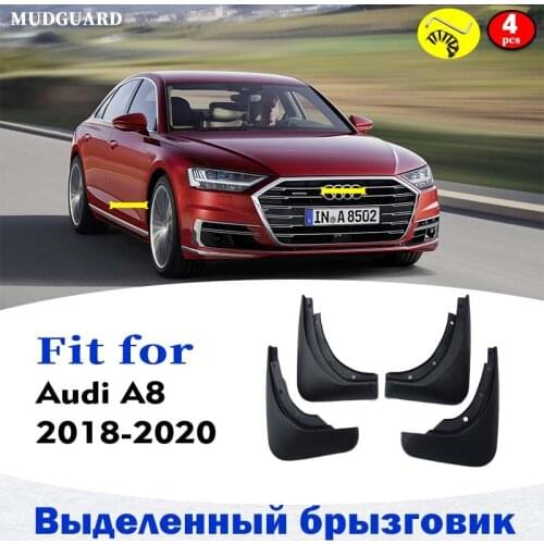 Mudflaps FOR Audi A8 2018-2020 Mudguard Splash Mud Flap Guard Fender Mudguards Car Accessories Auto Styline Front Rear 4 pcs