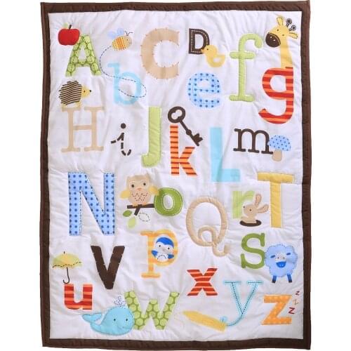 Nursery quilt, baby comforter for girl or boy