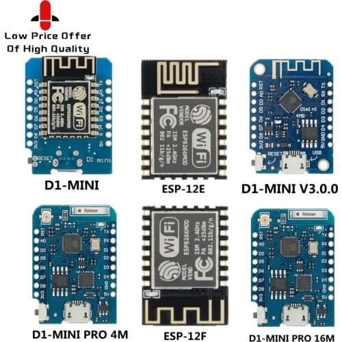 ESP8266 ESP-12 ESP-12F CH340G CH340 V2 USB WeMos D1 Mini WIFI Development Board D1 Mini NodeMCU Lua IOT Board 3.3V With Pins