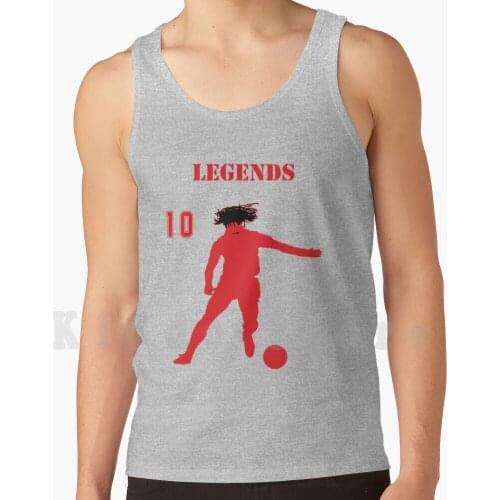 Legends-Gullit Tank Tops Vest 100% Cotton San Siro Football Soccer Gullit Calcio Dutch Italy Classic Vintage