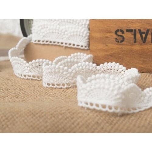 Hot sale Quality cotton 2cm edge soluble embroidery lace DIY craft materials M0203