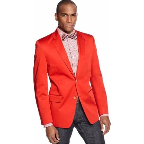 Red Men Suits Blazer Slim Fit Mens Wedding Prom Party Suit Jackets brand-clothing Groom Groomsman Jacket