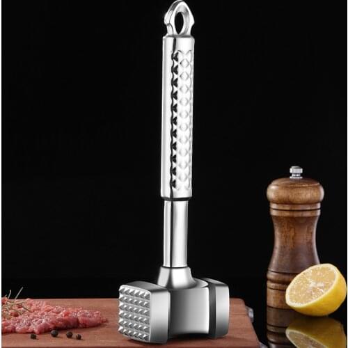 Kitchen Meat Hammer Gadgets MultifunctionTwo Sides Loose Tenderizers Portable Steak Pork Tools Stainless Steel Kitchen Utensils