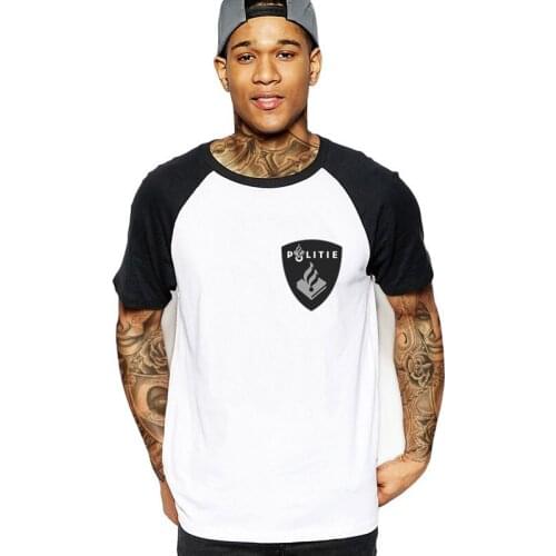 2020 Summer streetwear police dutch Mens funny game music tshirts military black white male t-shirt top Hip Hop print t shirts