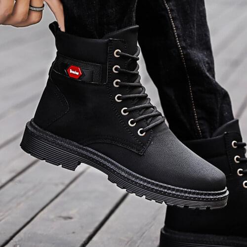 Men Autumn Winter Outdoor Breathable Short boots Men Fashion Sneakers Hot Sale Hard-wearing Comfortable Shoes Zapatos de hombre