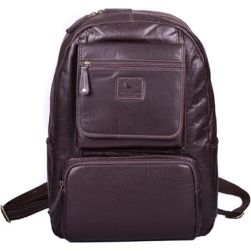 Mens leather backpack