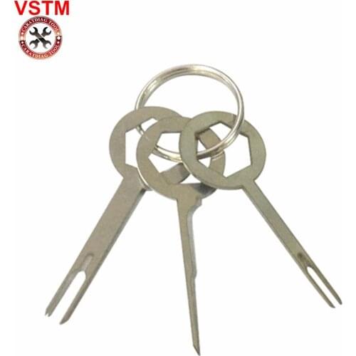 2020 New 3pcs Auto Car Plug Circuit Board Wire Harness Terminal Extraction Pick Connector Crimp Pin Back Needle Remove Tool Set