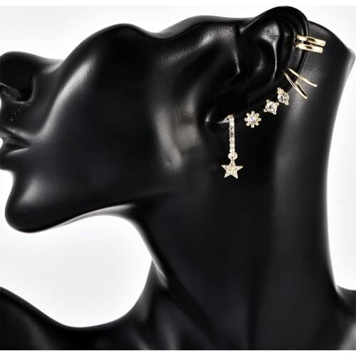 New 2020 Earrings Fashion Jewelry Trendy Crystal Star Oorbellen Brinco Stud Earrings For Women Accessories Wholesale Orecchini