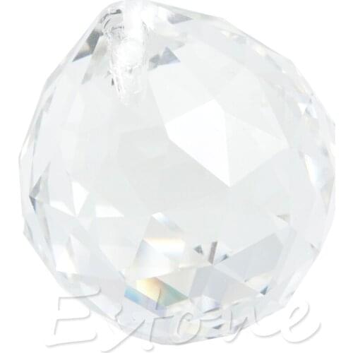 2021 New 1 Clear Crystal Feng Shui Lamp Ball Prism Rainbow Sun Catcher Wedding Decor 30mm