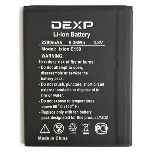 New 2200mAh Ixion E150 Battery For DEXP Ixion E150 Soul Mobile Phone battery
