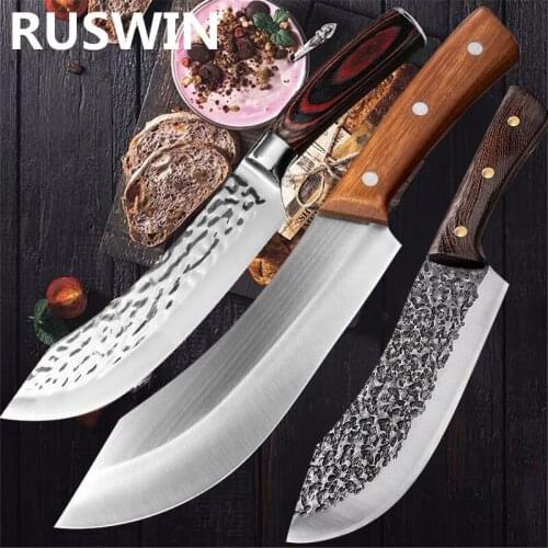 Butcher Knife Stainless Steel Vegetables Meat Chopping Knife Razor Sharp Cleaver Kitchen Knife Comfortable Handle Chef Knife
