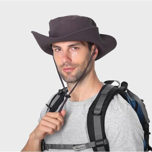 Bucket Hat Panama Men Summer Sun Beach Wide Brim Fisherman With String UV Protection Breathable Outdoor Holiday Accessory