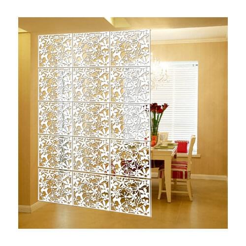 Hanging wall panels room divider fashion hollow flower fashion window folding screen background Foldable shield 40CM*40CM