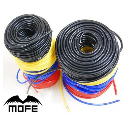 MOFE 4mm Silicone Vacuum Tube Hose Tubing 50M Meters Black Red