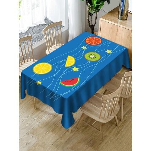 Cartoon Fruit Tablecloth Oilproof Waterproof Rectangular Table Cloth Family Childrens Restaurant Expenses Tablecloth for Party
